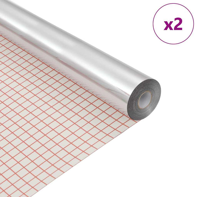 vidaXL Tükörfólia 2 pcs Ezüst PET