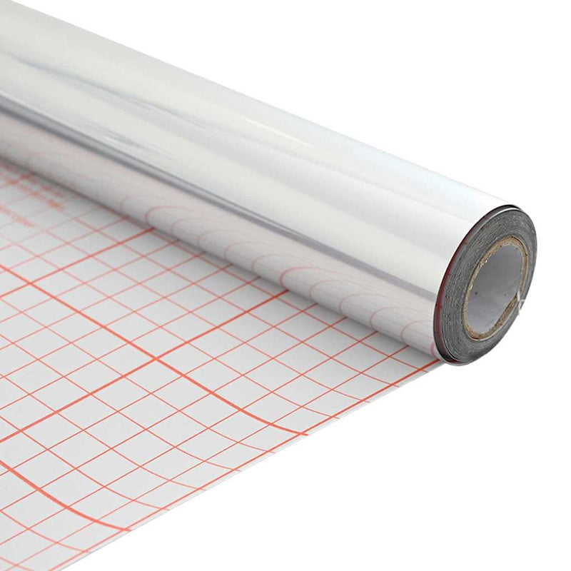 vidaXL Tükörfólia Ezüst 90 x 500 cm PET