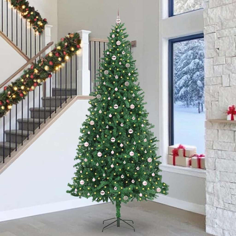 vidaXL Mű karácsonyfa 300 LED-del Zöld 300 cm PVC, Fém és Műanyag