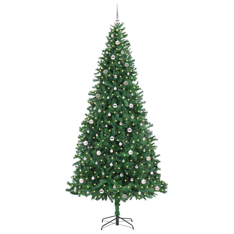 vidaXL Mű karácsonyfa 300 LED-del Zöld 300 cm PVC, Fém és Műanyag