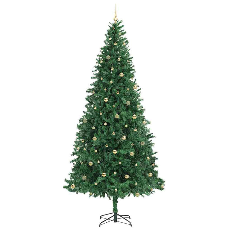 vidaXL Mű karácsonyfa 300 LED-del Zöld 300 cm PVC, Fém és Műanyag