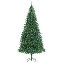 vidaXL Mű karácsonyfa 300 LED-del Zöld 300 cm PVC és Fém és Műanyag