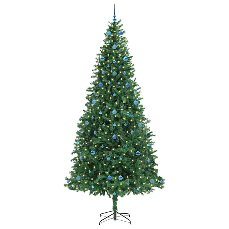 vidaXL Mű karácsonyfa 300 LED-del Zöld 300 cm PVC, Fém és Műanyag