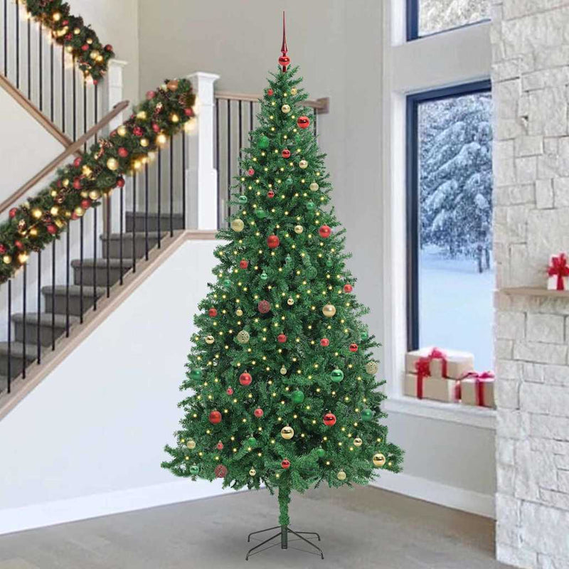 vidaXL Mű karácsonyfa 300 LED-del Zöld 300 cm PVC, Fém és Műanyag