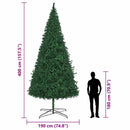 vidaXL Karácsonyfa dekoratív vonós lámpákkal Zöld 400 cm PVC