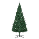 vidaXL Karácsonyfa dekoratív vonós lámpákkal Zöld 400 cm PVC