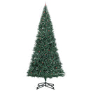 vidaXL Műfenyő világítással és gömbkészlettel Zöld 500 cm PVC