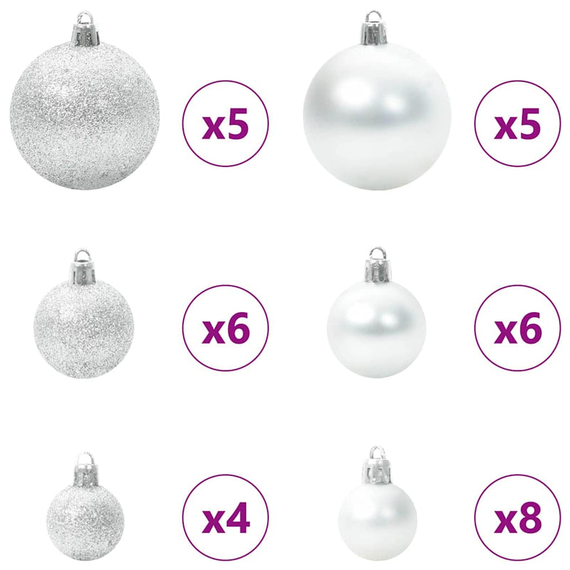 vidaXL Karcsú karácsonyfa 150 LED-del Zöld 150 cm PVC és tömör fenyőfa