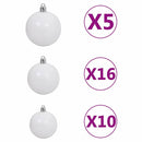 vidaXL Karcsú karácsonyfa 300 LED-del Zöld 180 cm PVC és tömör fenyőfa