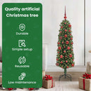 vidaXL Mű karácsonyfa 150 LED-del Zöld 120 cm PVC, acél és műanyag