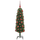 vidaXL Mű karácsonyfa 150 LED-del Zöld 120 cm PVC, acél és műanyag
