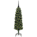vidaXL Mű karácsonyfa 150 LED-del Zöld 120 cm PVC, acél és műanyag