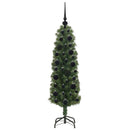 vidaXL Mű karácsonyfa 150 LED-del Zöld 120 cm PVC, acél és műanyag