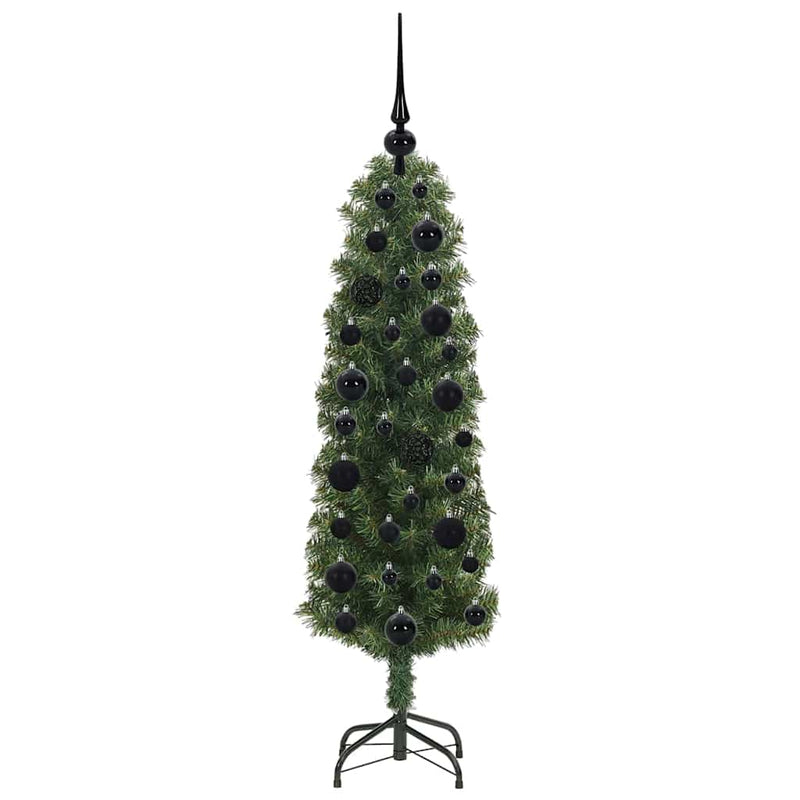 vidaXL Mű karácsonyfa 150 LED-del Zöld 120 cm PVC, acél és műanyag