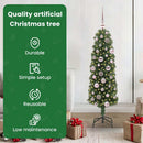 vidaXL Mű karácsonyfa 150 LED-del Zöld 120 cm PVC, acél és műanyag