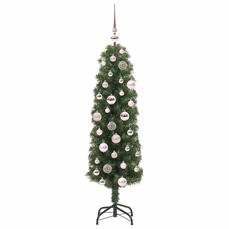 vidaXL Mű karácsonyfa 150 LED-del Zöld 120 cm PVC, acél és műanyag