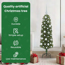 vidaXL Mű karácsonyfa 150 LED-del Zöld 120 cm PVC, acél és műanyag