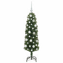 vidaXL Mű karácsonyfa 150 LED-del Zöld 120 cm PVC, acél és műanyag