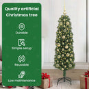 vidaXL Mű karácsonyfa 150 LED-del Zöld 120 cm PVC, acél és műanyag