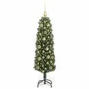 vidaXL Mű karácsonyfa 150 LED-del Zöld 120 cm PVC, acél és műanyag