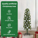 vidaXL Mű karácsonyfa 150 LED-del Zöld 120 cm PVC, acél és műanyag