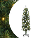 vidaXL Mű karácsonyfa 150 LED-del Zöld 120 cm PVC, acél és műanyag