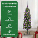 vidaXL Mű karácsonyfa 150 LED-del Zöld 120 cm PVC, acél és műanyag