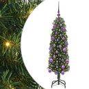 vidaXL Mű karácsonyfa 150 LED-del Zöld 120 cm PVC, acél és műanyag