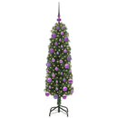 vidaXL Mű karácsonyfa 150 LED-del Zöld 120 cm PVC, acél és műanyag