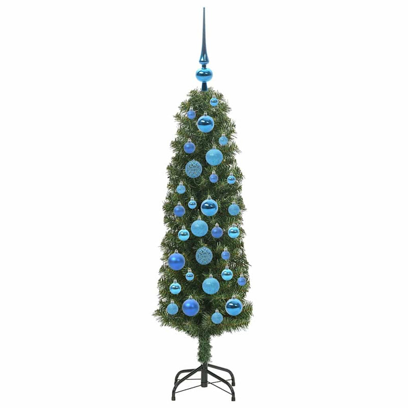 vidaXL Mű karácsonyfa 150 LED-del Zöld 120 cm PVC, acél és műanyag