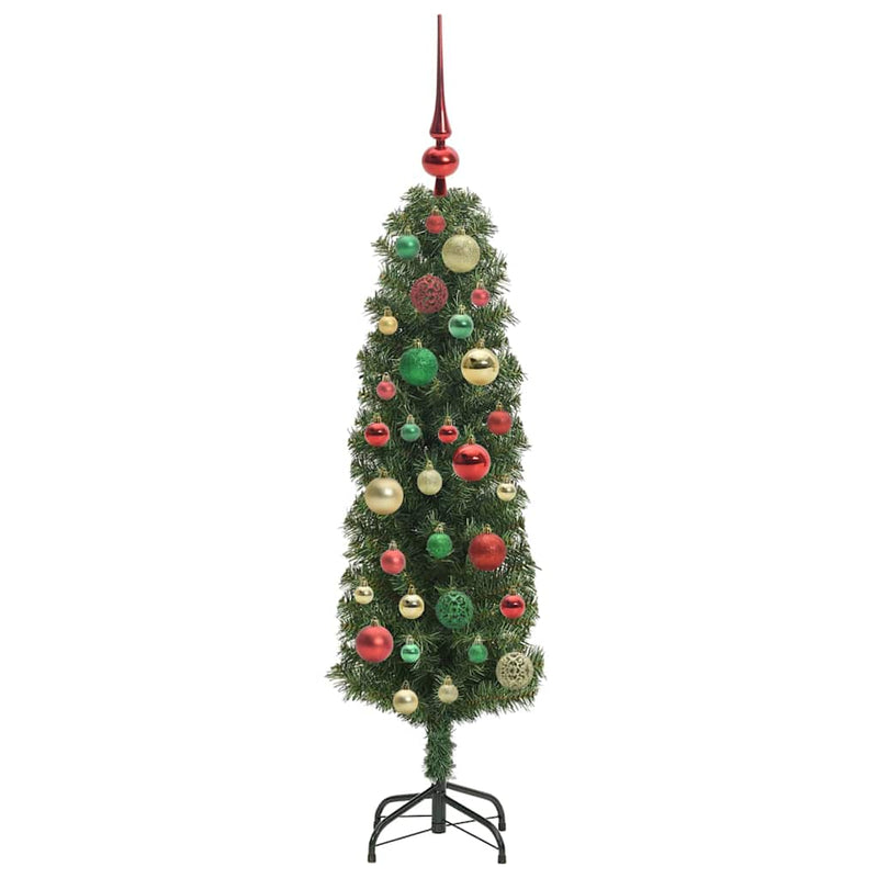 vidaXL Mű karácsonyfa 150 LED-del Zöld 120 cm PVC, acél és műanyag