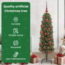 vidaXL Mű karácsonyfa 150 LED-del Zöld 150 cm PVC, acél és műanyag