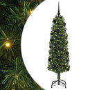 vidaXL Mű karácsonyfa 150 LED-del Zöld 150 cm PVC, acél és műanyag