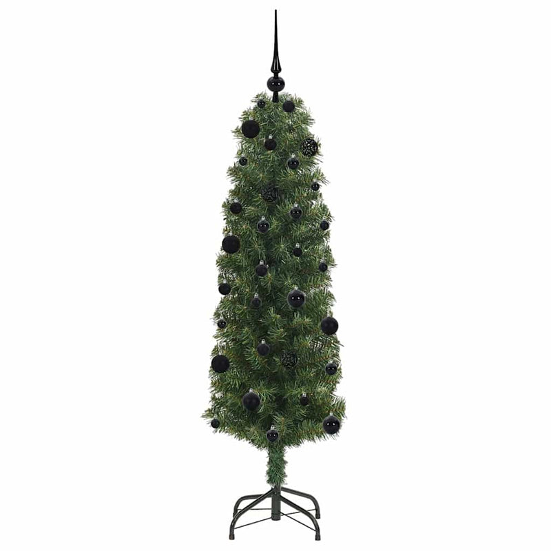 vidaXL Mű karácsonyfa 150 LED-del Zöld 150 cm PVC, acél és műanyag