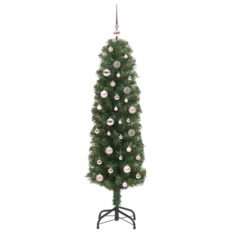 vidaXL Mű karácsonyfa 150 LED-del Zöld 150 cm PVC, acél és műanyag