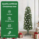 vidaXL Mű karácsonyfa 150 LED-del Zöld 150 cm PVC, acél és műanyag