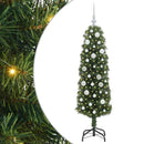 vidaXL Mű karácsonyfa 150 LED-del Zöld 150 cm PVC, acél és műanyag