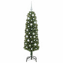 vidaXL Mű karácsonyfa 150 LED-del Zöld 150 cm PVC, acél és műanyag