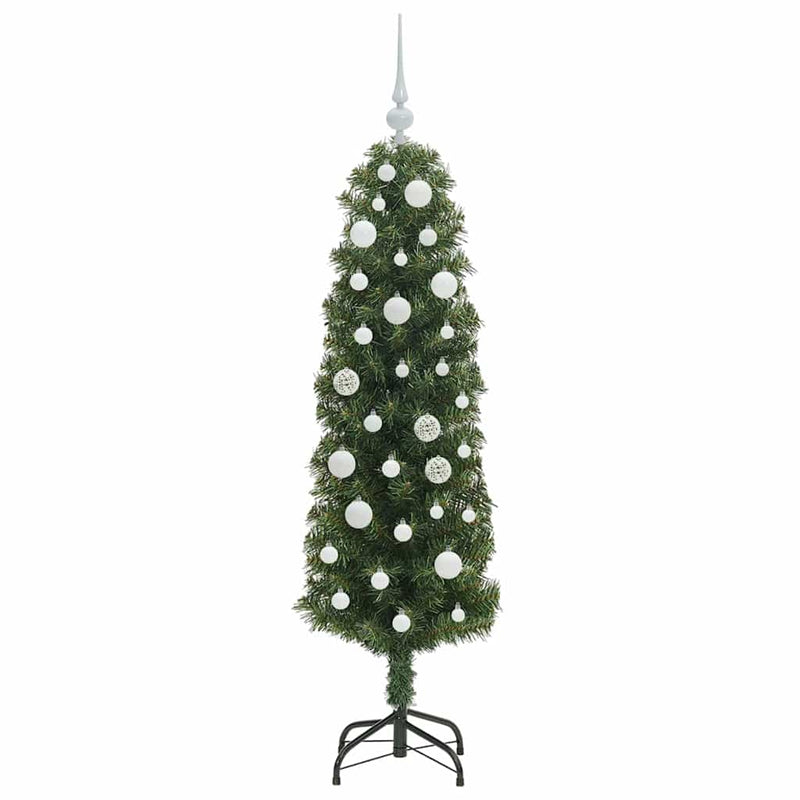vidaXL Mű karácsonyfa 150 LED-del Zöld 150 cm PVC, acél és műanyag