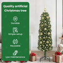 vidaXL Mű karácsonyfa 150 LED-del Zöld 150 cm PVC, acél és műanyag