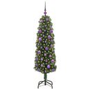 vidaXL Mű karácsonyfa 150 LED-del Zöld 150 cm PVC, acél és műanyag