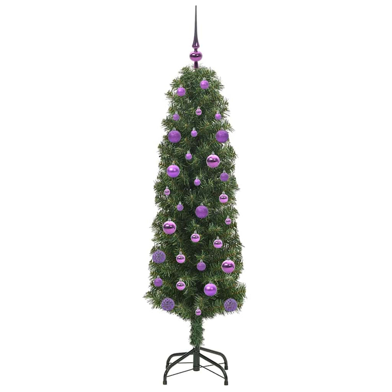 vidaXL Mű karácsonyfa 150 LED-del Zöld 150 cm PVC, acél és műanyag