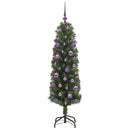 vidaXL Mű karácsonyfa 150 LED-del Zöld 150 cm PVC, acél és műanyag