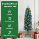 vidaXL Mű karácsonyfa 150 LED-del Zöld 150 cm PVC, acél és műanyag