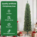 vidaXL Mű karácsonyfa 300 LED-del Zöld 180 cm PVC, acél és műanyag