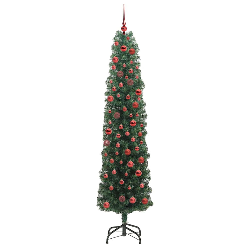 vidaXL Mű karácsonyfa 300 LED-del Zöld 180 cm PVC, acél és műanyag