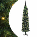 vidaXL Mű karácsonyfa 300 LED-del Zöld 180 cm PVC, acél és műanyag