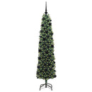 vidaXL Mű karácsonyfa 300 LED-del Zöld 180 cm PVC, acél és műanyag
