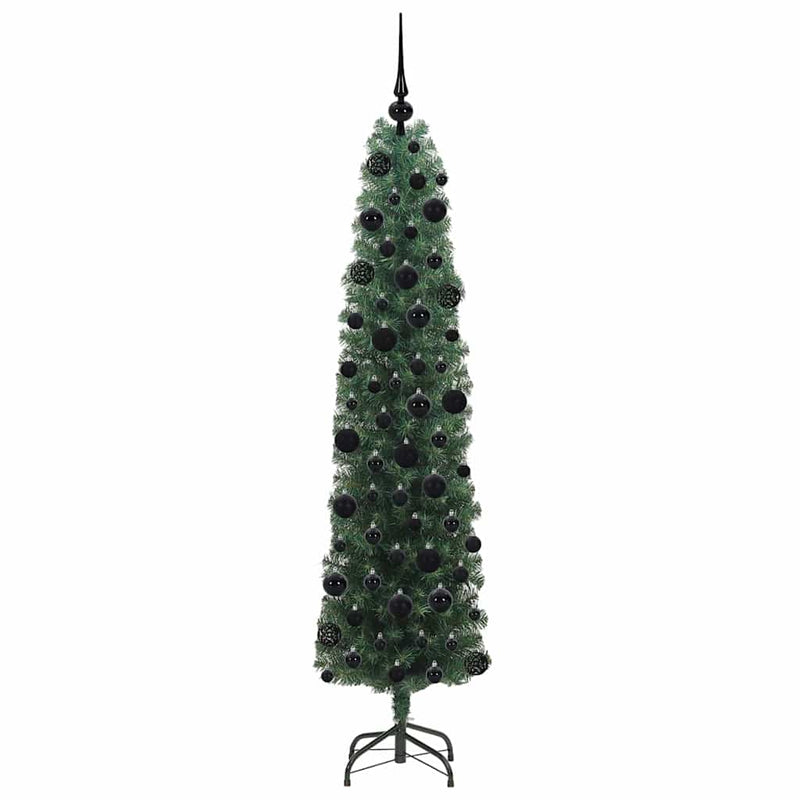 vidaXL Mű karácsonyfa 300 LED-del Zöld 180 cm PVC, acél és műanyag