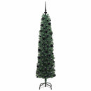 vidaXL Mű karácsonyfa 300 LED-del Zöld 180 cm PVC, acél és műanyag